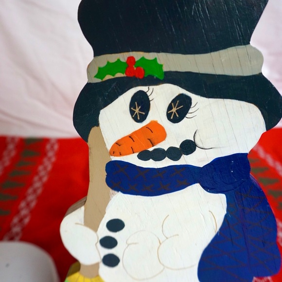 Vintage Snowman Paper Towel Holder - Picture 2 of 4